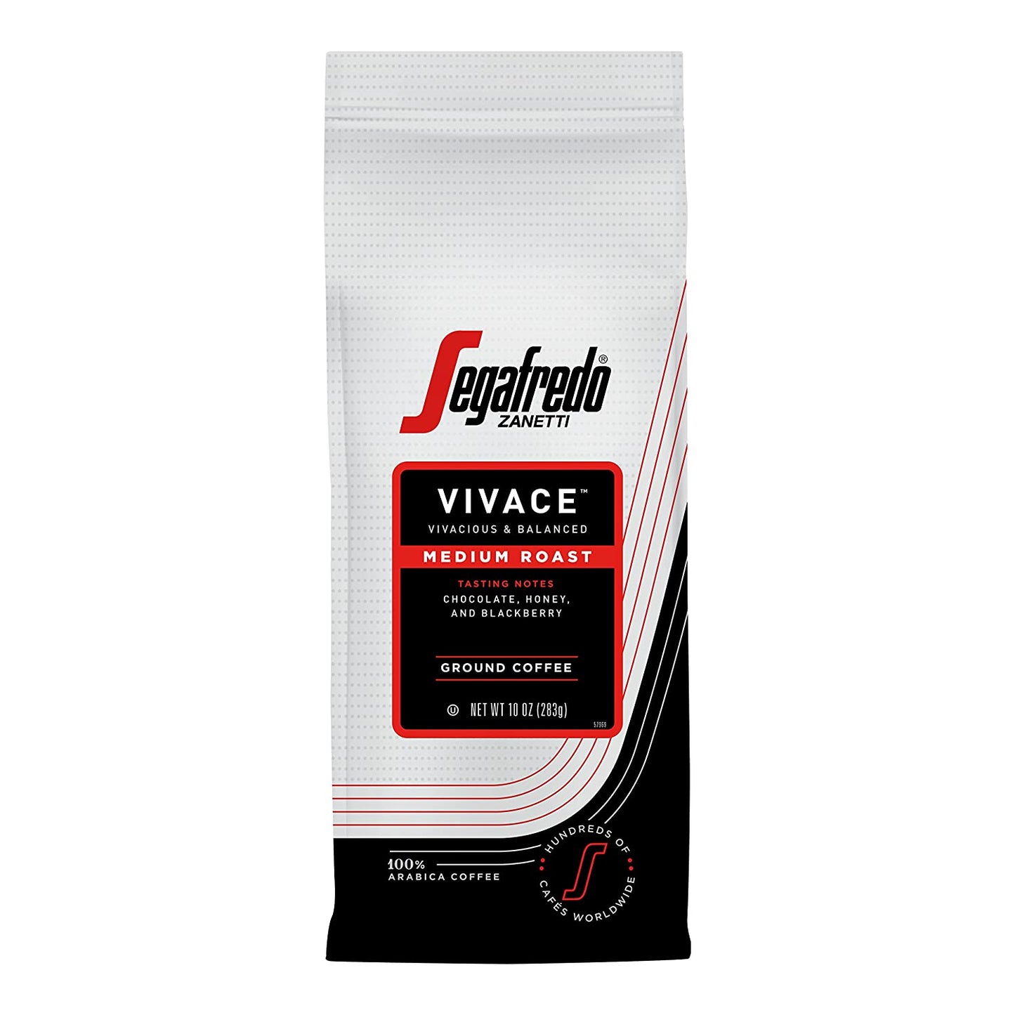 Segafredo Zanetti Ground Coffee, Vivace Medium Roast, Made with Arabica, Vivacious and Balanced Flavor