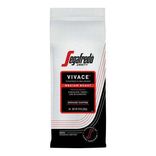 Segafredo Zanetti Ground Coffee, Vivace Medium Roast, Made with Arabica, Vivacious and Balanced Flavor
