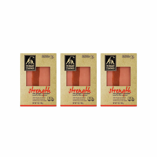 The Right To Shower Bar Soap, Strength, 7 oz, Pack of 3