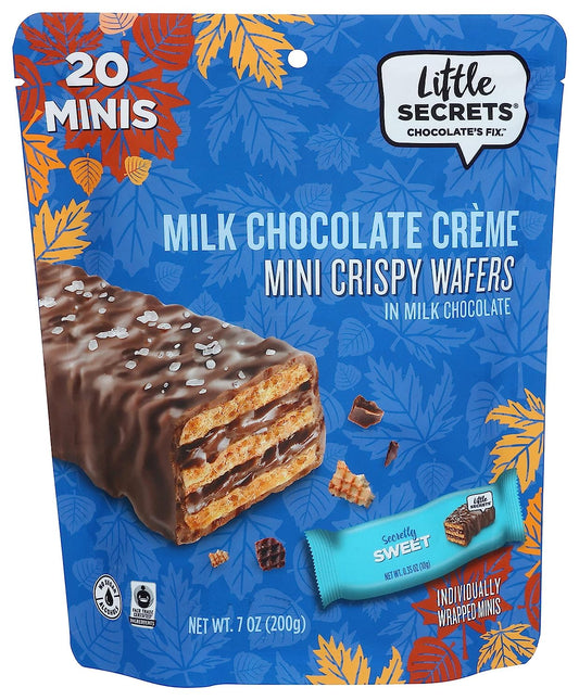LITTLE SECRETS Milk Chocolate Mini Crispy Wafers with Sea Salt, 7 OZ