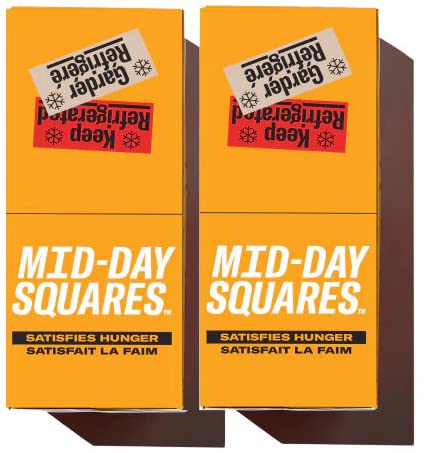 Mid-Day Squares High Protein Chocolate Bars, 1.16 Oz Each, 2 Pack, 24 Squares, Peanut Butter Flavour, 20 Day Supply | Made with Real Chocolate, 6g Plant Protein, 4g Fiber, Certified Vegan, Gluten Free