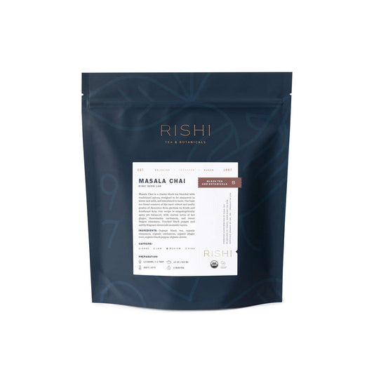 Rishi Tea Masala Chai - Loose Leaf Tea, Assam Black Tea Blend, Contains Caffeine, Chai Tea Loose Leaf, Masala Chai Tea, Black Tea Loose Leaf, USDA Certified Organic, Loose Leaf Chai Tea - 1 Lb Bag