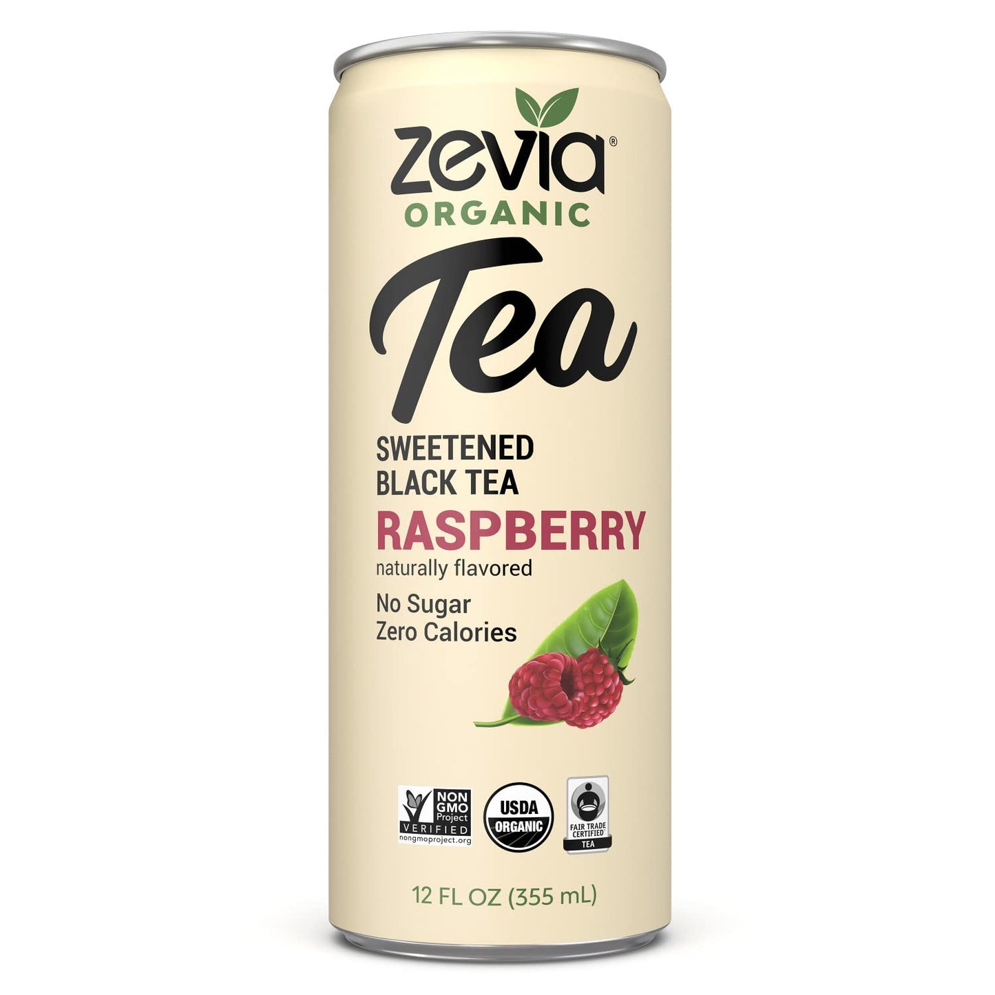 ZEVIA Organic Sweetened Raspberry Black Tea, 12 FZ