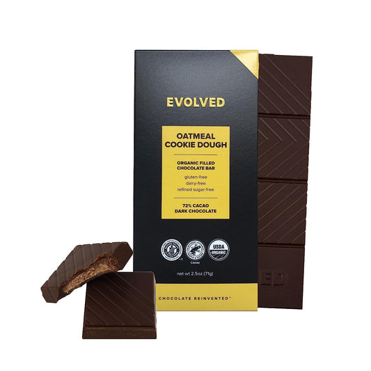 EVOLVED Chocolate Oatmeal Cookie Dough Filled Chocolate Bars, 2.5-oz. (Count of 8)