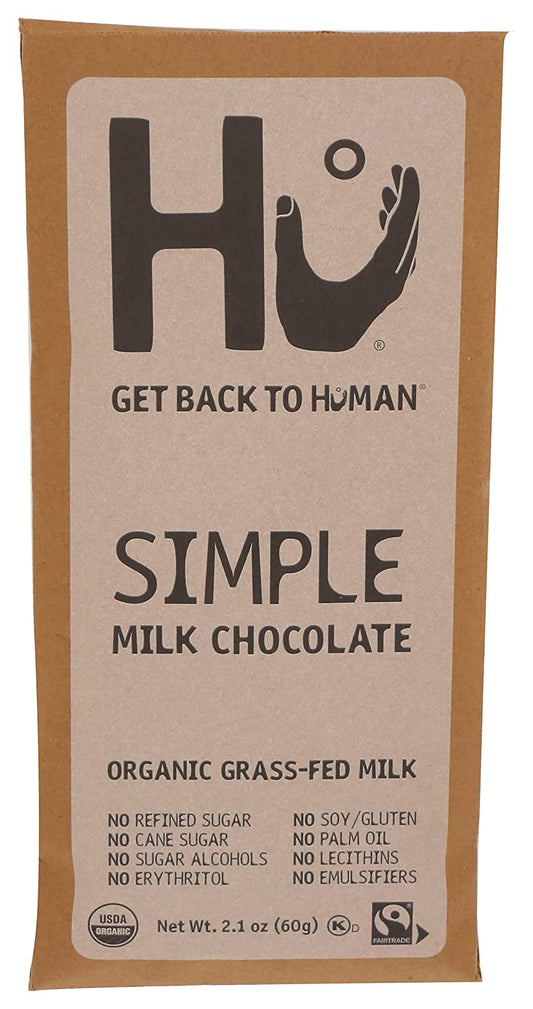 Hu Kitchen Organic Simple Milk Chocolate Bar, 2.1 OZ