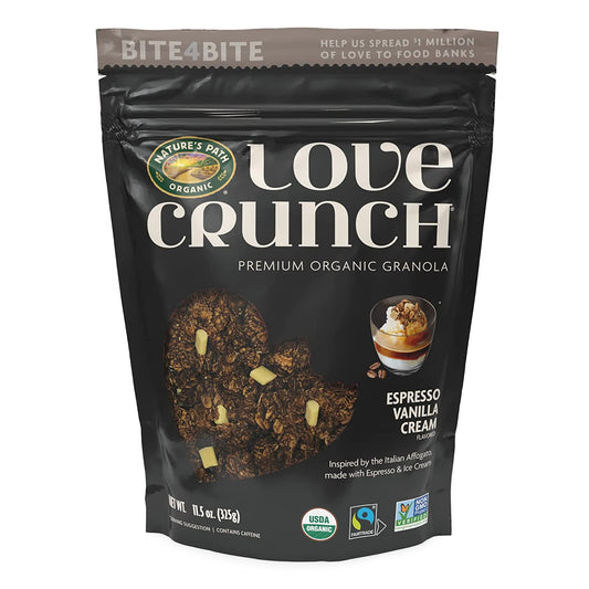 Love Crunch Organic Espresso Vanilla Cream Granola, Non-GMO, Fair Trade, by Nature's Path, 11.5 Ounce (Pack of 6)