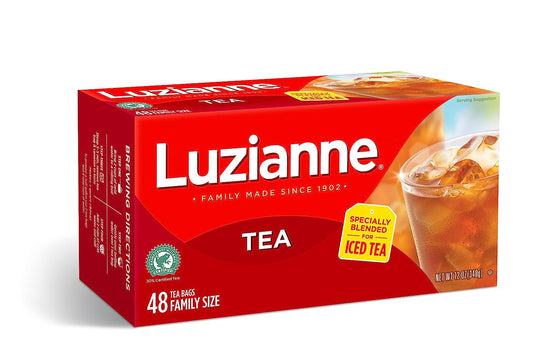 Luzianne Family Size, Unsweetened, 288 Tea Bags (6 Boxes of 48 Count Pack) , Specially Blended, Clear & Refreshing Home Brewed Southern Iced Tea