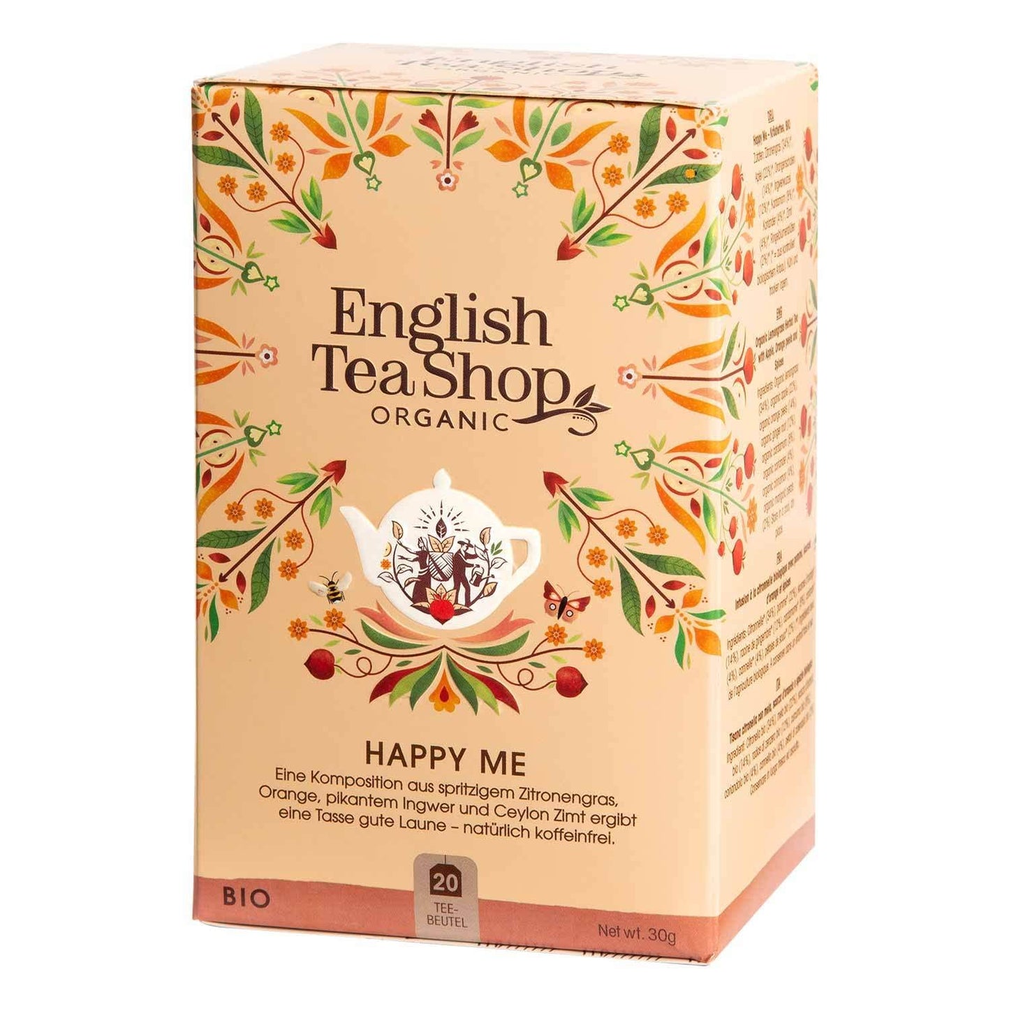 English Tea Shop Organic Caffeine Free Happy Me, 20 Sachet Tea Bags