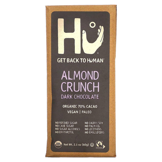 Hu Kitchen Organic Almond Crunch Dark Chocolate Bar, 2.1 OZ