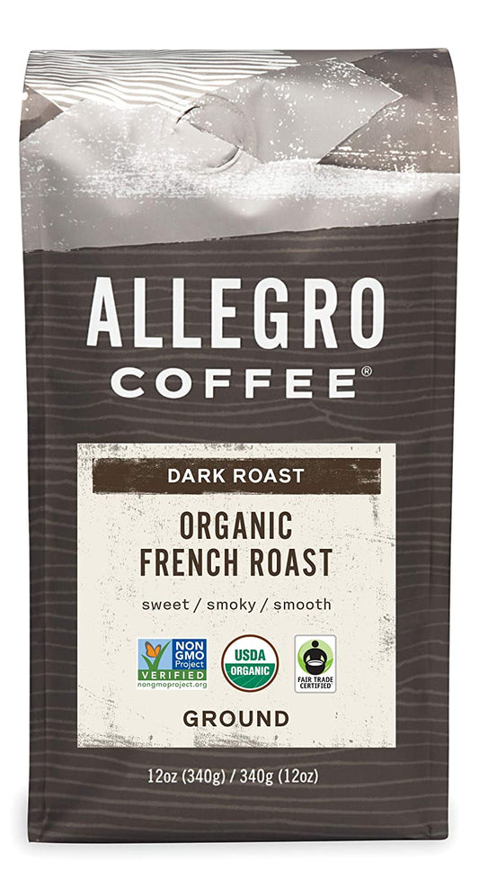 Allegro Coffee Organic French Roast Ground Coffee, 12 oz