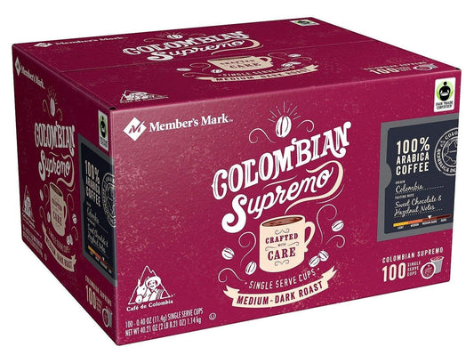 Member's Mark Colombian Supremo Coffee (100 single-serve cups)