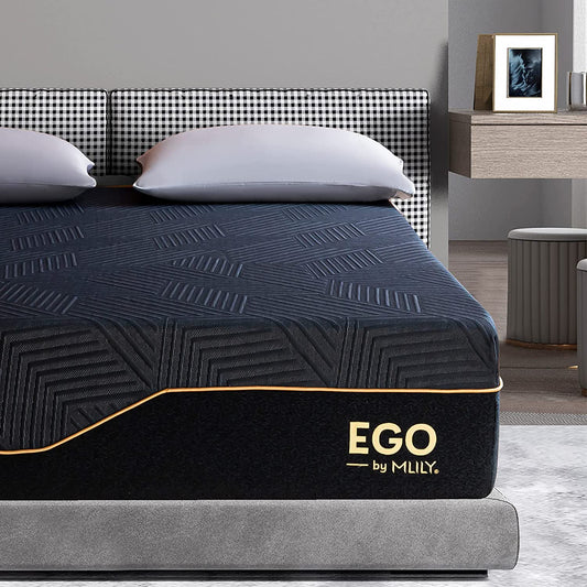 EGOHOME Memory Foam Mattress for Back Pain, Cooling Gel Mattress Bed in a Box, Made in USA, CertiPUR-US Certified, Therapeutic Medium Mattress