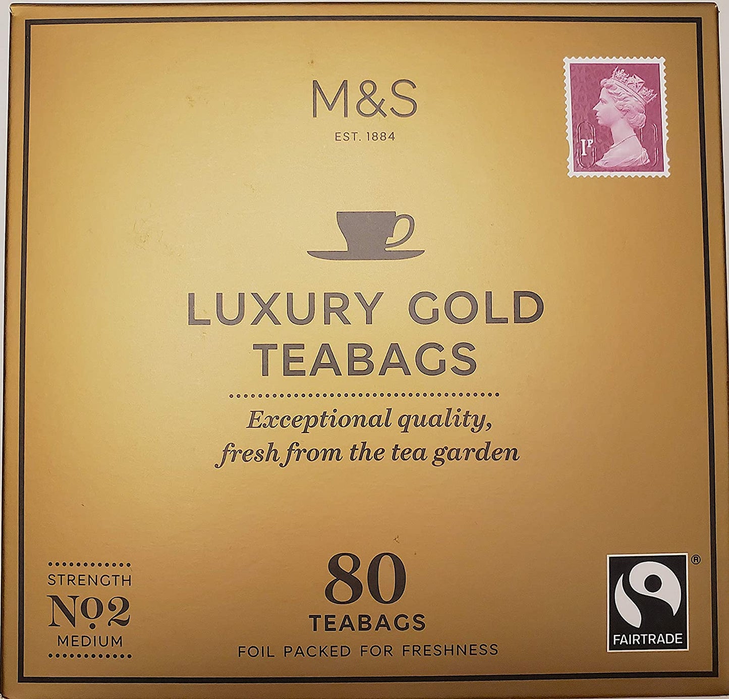 Marks and Spencer UK. Luxury Gold Range Teabags 80 Bags. (1 Pack)