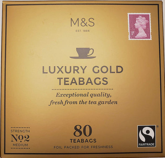 Marks and Spencer UK. Luxury Gold Range Teabags 80 Bags. (1 Pack)