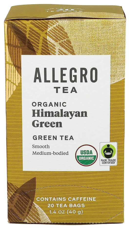 Allegro Tea, Organic Himalayan Green Tea Bags, 20 ct