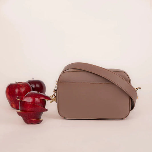 Gala Apple Leather Crossbody Camera Bag