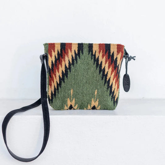 Lightning + Pine Wool Crossbody Bag