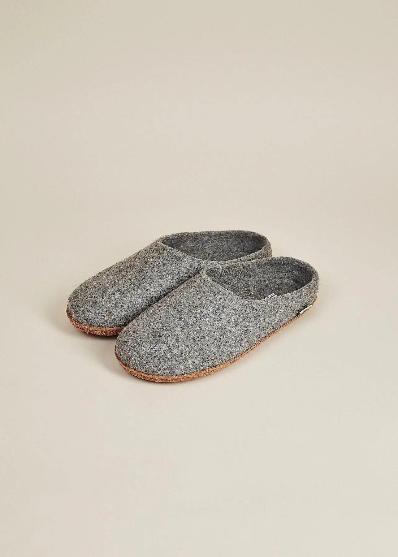 Women's Natural Sole Low Back Wool Slippers